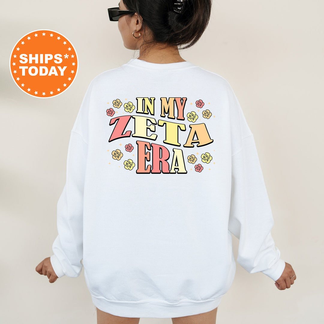 In My Zeta Era | Zeta Tau Alpha Sunset Blooms Sorority Sweatshirt | Oversized Hoodie | Big Little Reveal | Custom Greek Sweatshirt _ 15720g