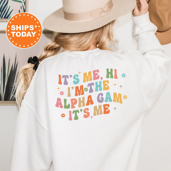 It's Me Hi I'm The Alpha Gam It's Me | Alpha Gamma Delta Nature's Palette Sorority Sweatshirt | Big Little Gift | Oversized Hoodie _ 15776g