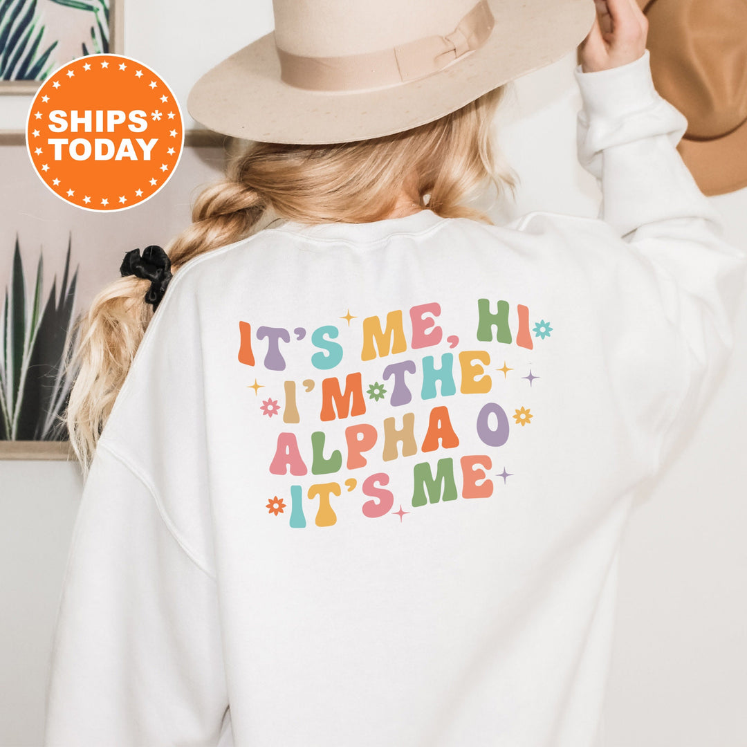 It's Me Hi I'm The Alpha O It's Me | Alpha Omicron Pi Nature's Palette Sorority Sweatshirt | Big Little Gift | Oversized Hoodie _ 15777g