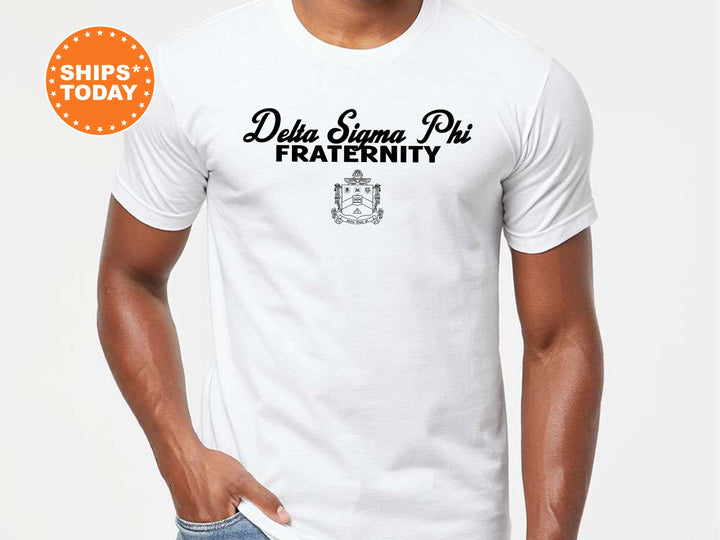 Delta Sigma Phi Simple Crest Fraternity T-Shirt | Delta Sig Crest Shirt | Rush Pledge Shirt | Bid Day Gift | Comfort Colors Tees _ 9816g