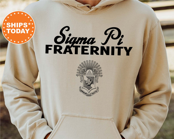 Sigma Pi Simple Crest Fraternity Sweatshirt | Sigma Pi Fraternity Crest Sweatshirt | Rush Pledge Fraternity Gift | College Apparel _ 9834g