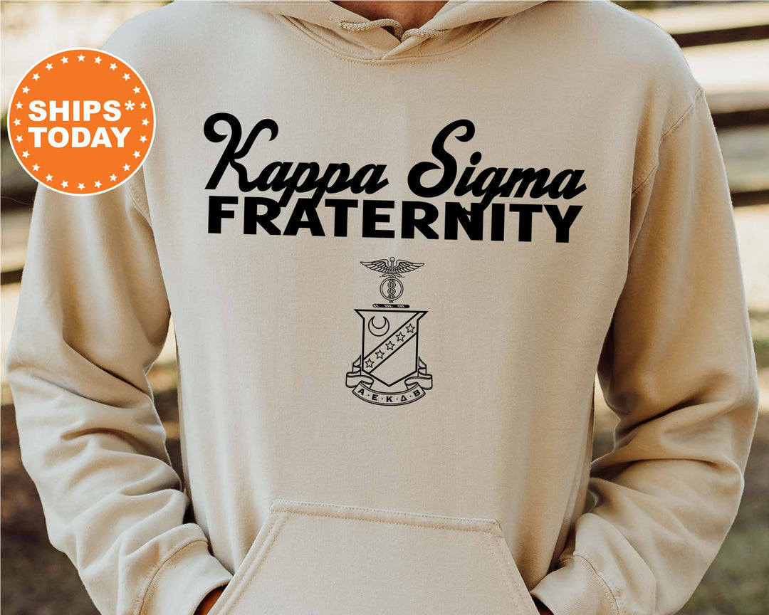 Kappa Sigma Simple Crest Fraternity Sweatshirt | Kappa Sig Crest Sweatshirt | Rush Pledge Fraternity Gift | College Greek Apparel _ 9820g