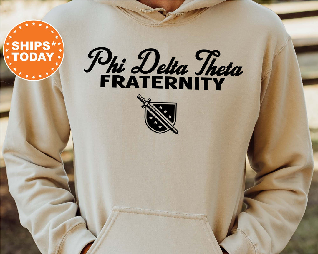 Phi Delta Theta Simple Crest Fraternity Sweatshirt | Phi Delt Crest Sweatshirt | Rush Pledge Fraternity Gift | College Greek Apparel _ 9822g