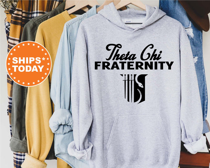 Theta Chi Simple Crest Fraternity Sweatshirt | Theta Chi Fraternity Crest Sweatshirt | Rush Pledge Fraternity Gift | College Apparel _ 9837g