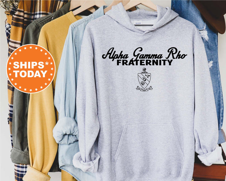 Alpha Gamma Rho Simple Crest Fraternity Sweatshirt | AGR Fraternity Crest Sweatshirt | Rush Pledge Fraternity Gift | College Apparel _ 9810g