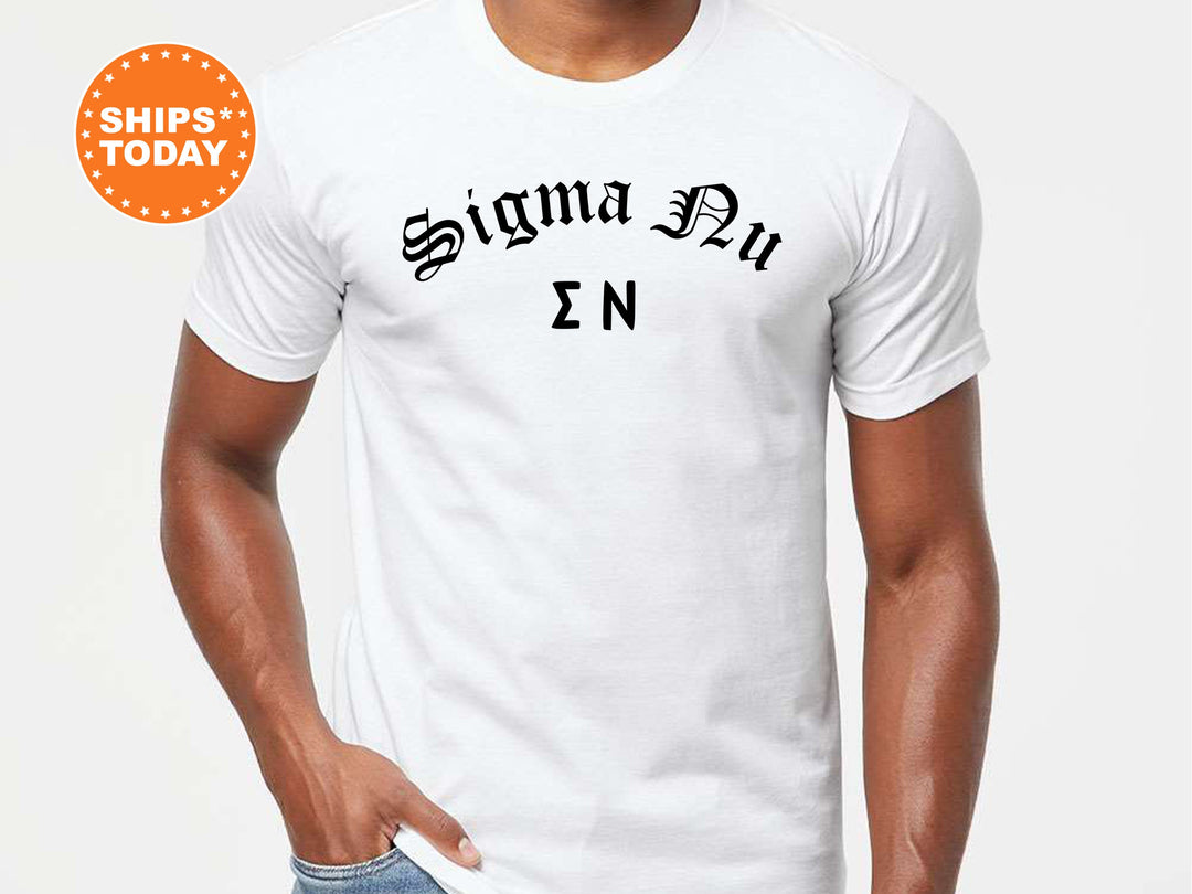 Sigma Nu Old English Oaths Fraternity T-Shirt | Sigma Nu Greek Apparel | Comfort Colors Shirt | Bid Day Gift | College Greek Life _ 11199g