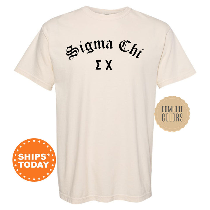 Sigma Chi Old English Oaths Fraternity T-Shirt | Sigma Chi Greek Apparel | Comfort Colors Shirt | Bid Day Gift | College Greek Life _ 11198g
