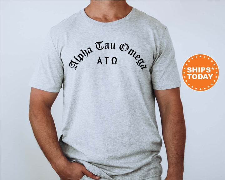 Alpha Tau Omega Old English Oaths Fraternity T-Shirt | ATO Greek Apparel | Comfort Colors Shirt | Bid Day Gift | College Greek Life _ 11179g