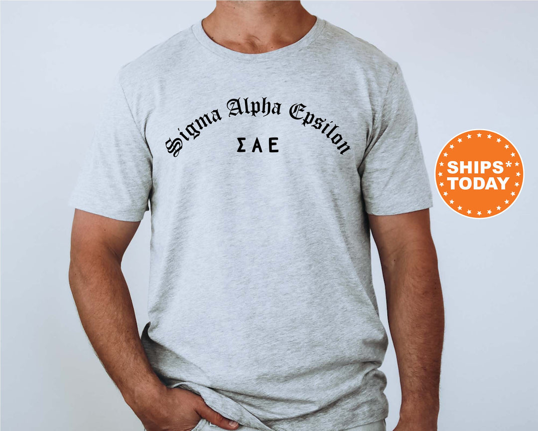 Sigma Alpha Epsilon Old English Oaths Fraternity T-Shirt | SAE Greek Apparel | Comfort Colors | Bid Day Gift | College Greek Life _ 11196g