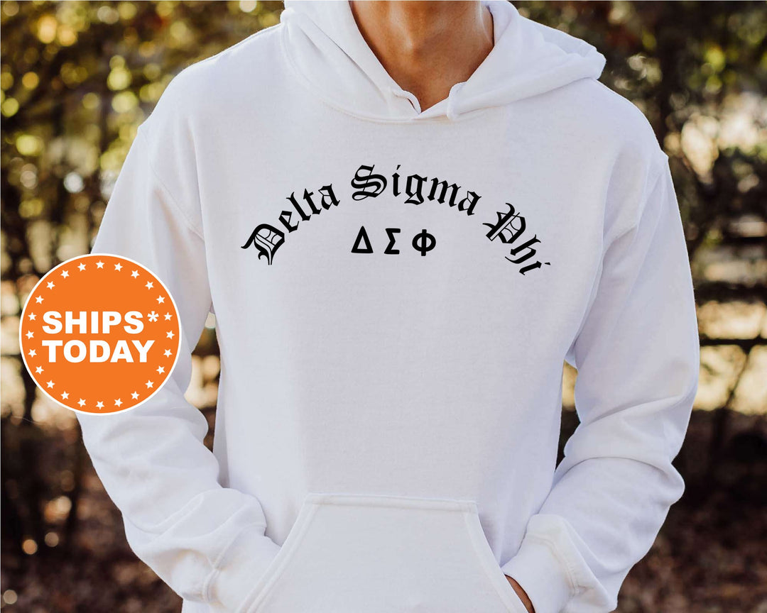 Delta Sigma Phi Old English Oaths Fraternity Sweatshirt | Delta Sig Sweatshirt | Rush Pledge | Bid Day Gift | College Greek Apparel _ 11183g