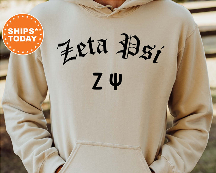 Zeta Psi Old English Oaths Fraternity Sweatshirt | Zete Sweatshirt | Rush Sweatshirt | Bid Day Gift | College Greek Apparel _ 11206g