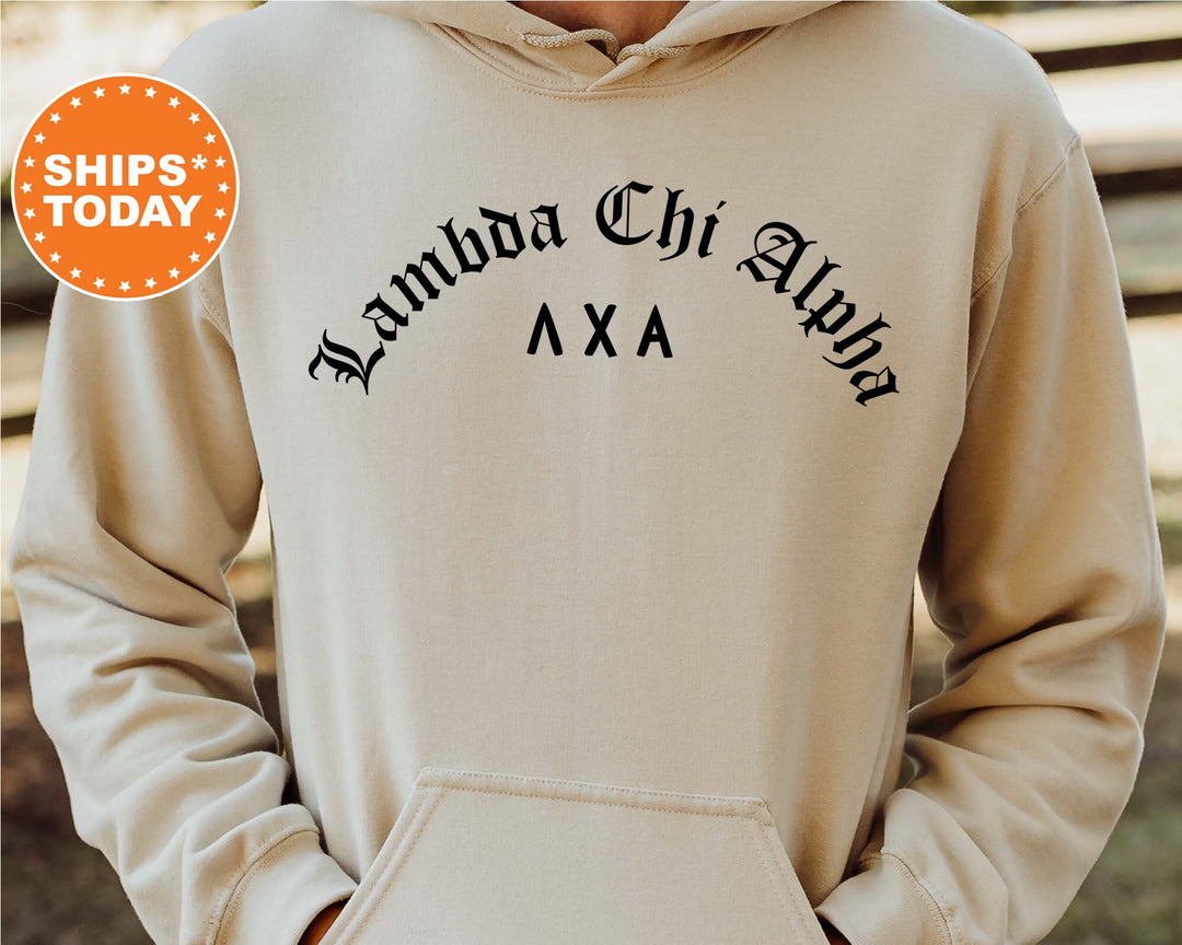 Lambda Chi Alpha Old English Oaths Fraternity Sweatshirt | Lambda Chi Sweatshirt | Fraternity Bid Day Gift | College Greek Apparel _ 11188g