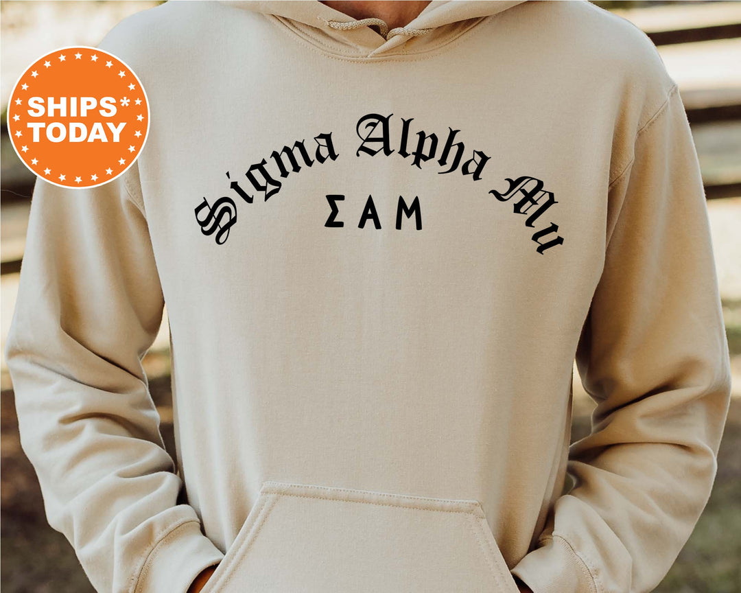 Sigma Alpha Mu Old English Oaths Fraternity Sweatshirt | Sammy Sweatshirt | Rush Sweatshirt | Bid Day Gift | College Greek Apparel _ 11197g