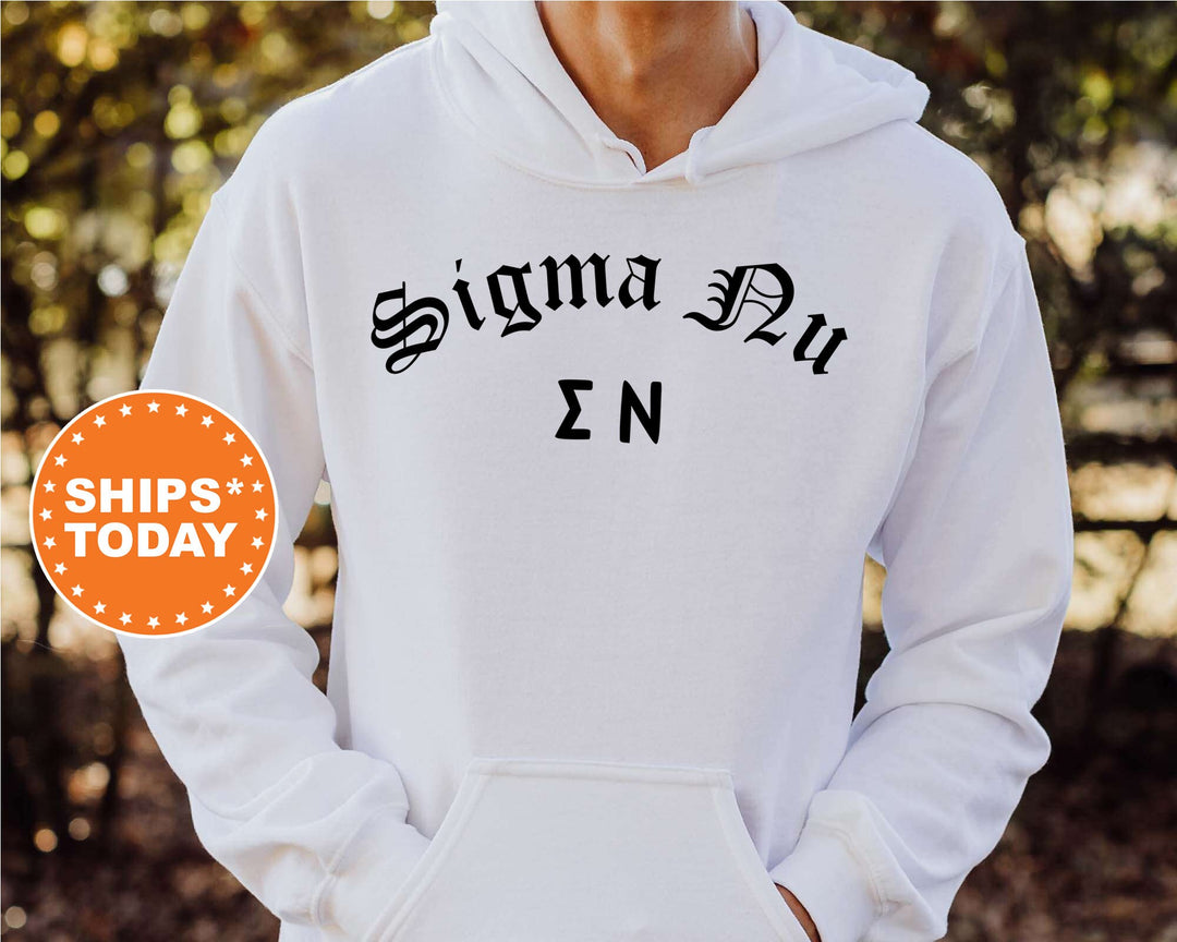 Sigma Nu Old English Oaths Fraternity Sweatshirt | Sigma Nu Sweatshirt | Rush Sweatshirt | Bid Day Gift | College Greek Apparel _ 11199g