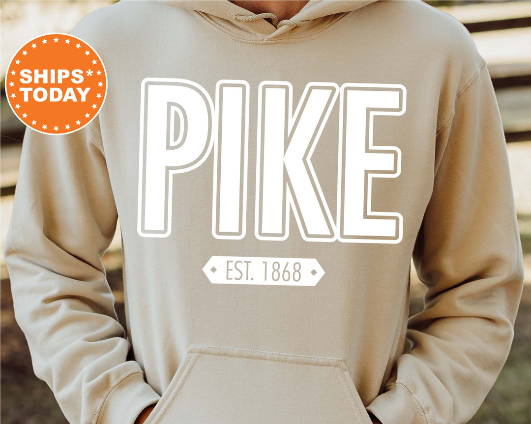 Pi Kappa Alpha Legacy Fraternity Sweatshirt | Pike Sweatshirt | Initiation Gift | Comfy Greek Sweatshirt | Greek Apparel _ 10916g Sand / Hoodie - S