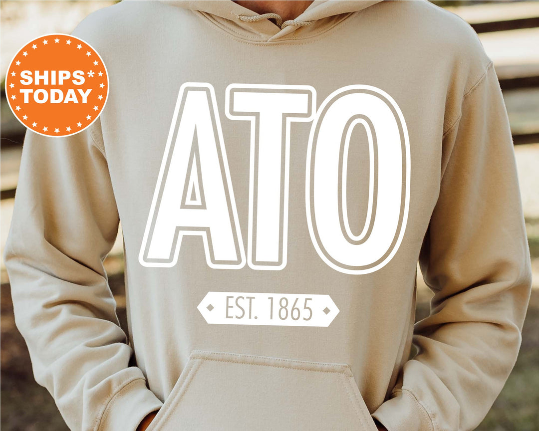 Alpha Tau Omega Legacy Fraternity Sweatshirt | ATO Sweatshirt | Initiation Gift | Comfy Greek Sweatshirt | Greek Apparel _  10901g