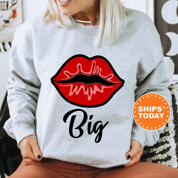 Big Little GBig GGBig Red Hot Lips Sorority Sweatshirt | Big Little Gift | Sorority Reveal | Bid Day Basket | Matching Sweatshirt _ 70