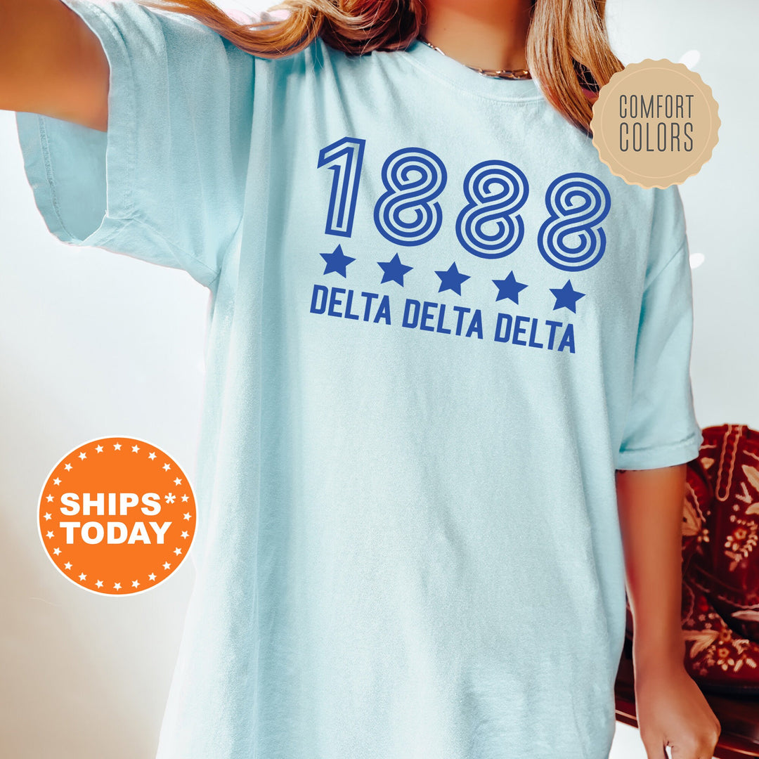 Delta Delta Delta Star Girls Sorority T-Shirt | Tri Delta Comfort Colors Shirt | Sorority Merch | Big Little Reveal | Sorority Gift _ 16520g