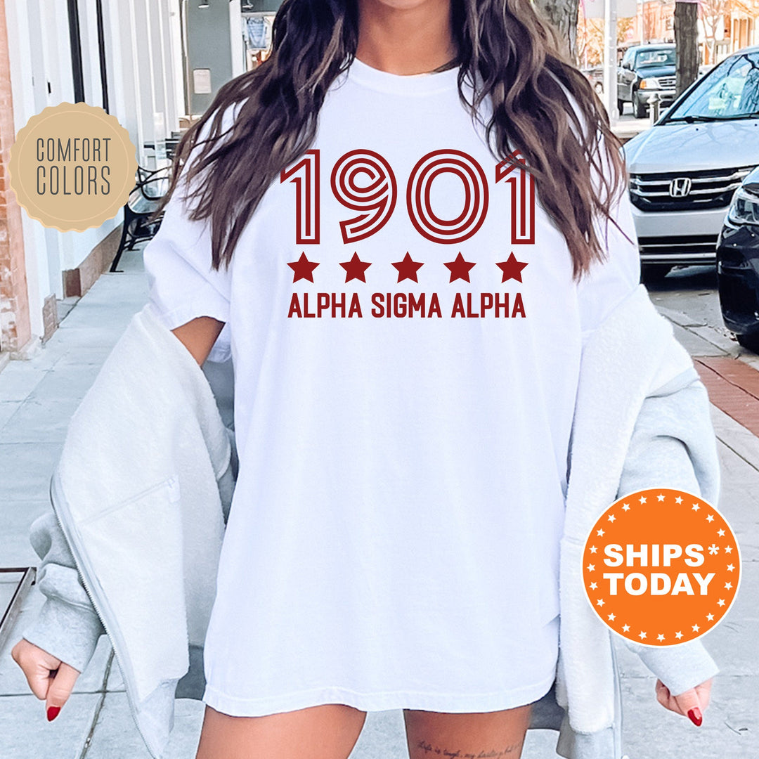 Alpha Sigma Alpha Star Girls Sorority T-Shirt | Comfort Colors Shirt | Sorority Merch | Big Little Reveal Gift | Greek Apparel _ 16516g
