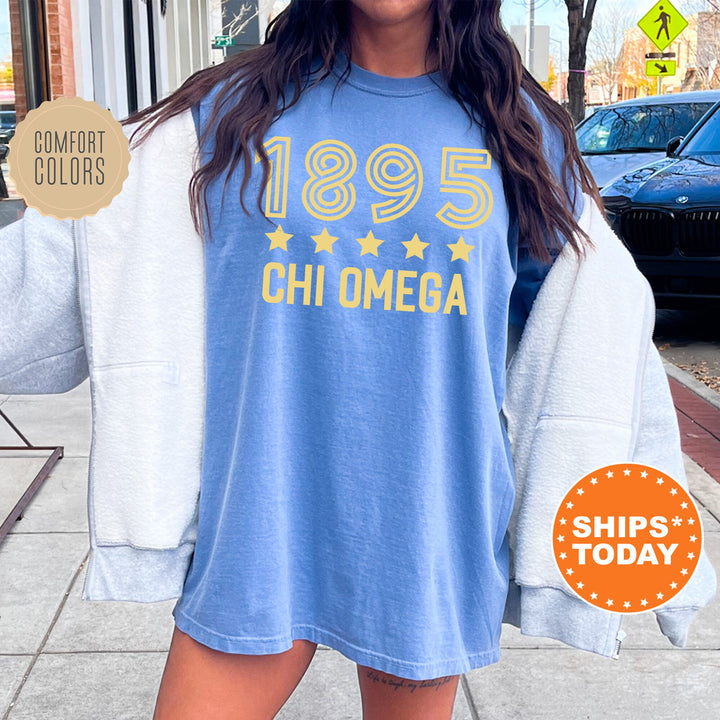 Chi Omega Star Girls Sorority T-Shirt | Chi O Comfort Colors Shirt | Sorority Merch | Big Little Reveal Gift | Greek Apparel _ 16519g