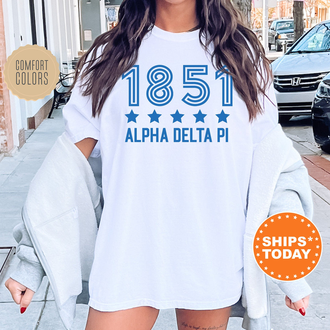 Alpha Delta Pi Star Girls Sorority T-Shirt | ADPI Comfort Colors Shirt | Sorority Merch | Big Little Reveal Gift | Greek Apparel _ 16511g