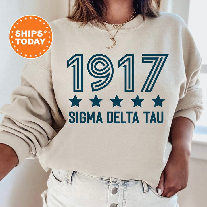 Sigma Delta Tau Star Girls Sorority Sweatshirt | Sig Delt Sorority Merch | Big Little Reveal Gifts | College Greek Sweatshirt _ 16531g