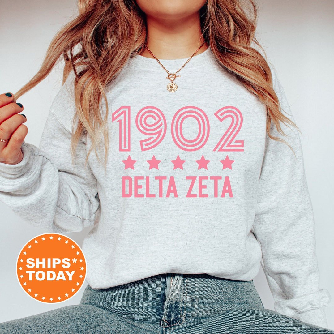 Delta Zeta Star Girls Sorority Sweatshirt | Dee Zee Sorority Merch | Big Little Reveal Sorority Gifts | College Greek Sweatshirt _ 16523g