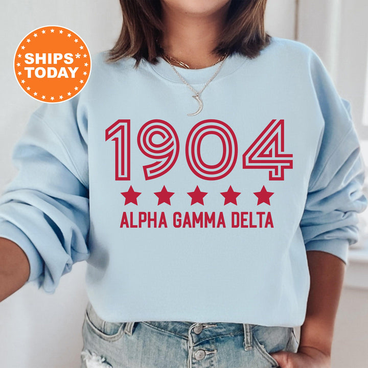 Alpha Gamma Delta Star Girls Sorority Sweatshirt | Alpha Gam Sorority Merch | Big Little Reveal Gifts | College Greek Apparel _ 16513g