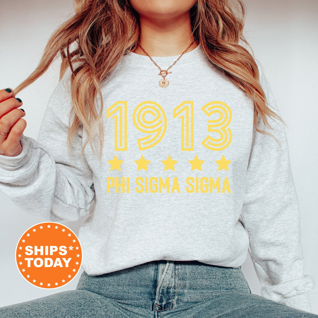 Phi Sigma Sigma Star Girls Sorority Sweatshirt | Phi Sig Sorority Merch | Big Little Reveal Gifts | College Greek Sweatshirt _ 16529g