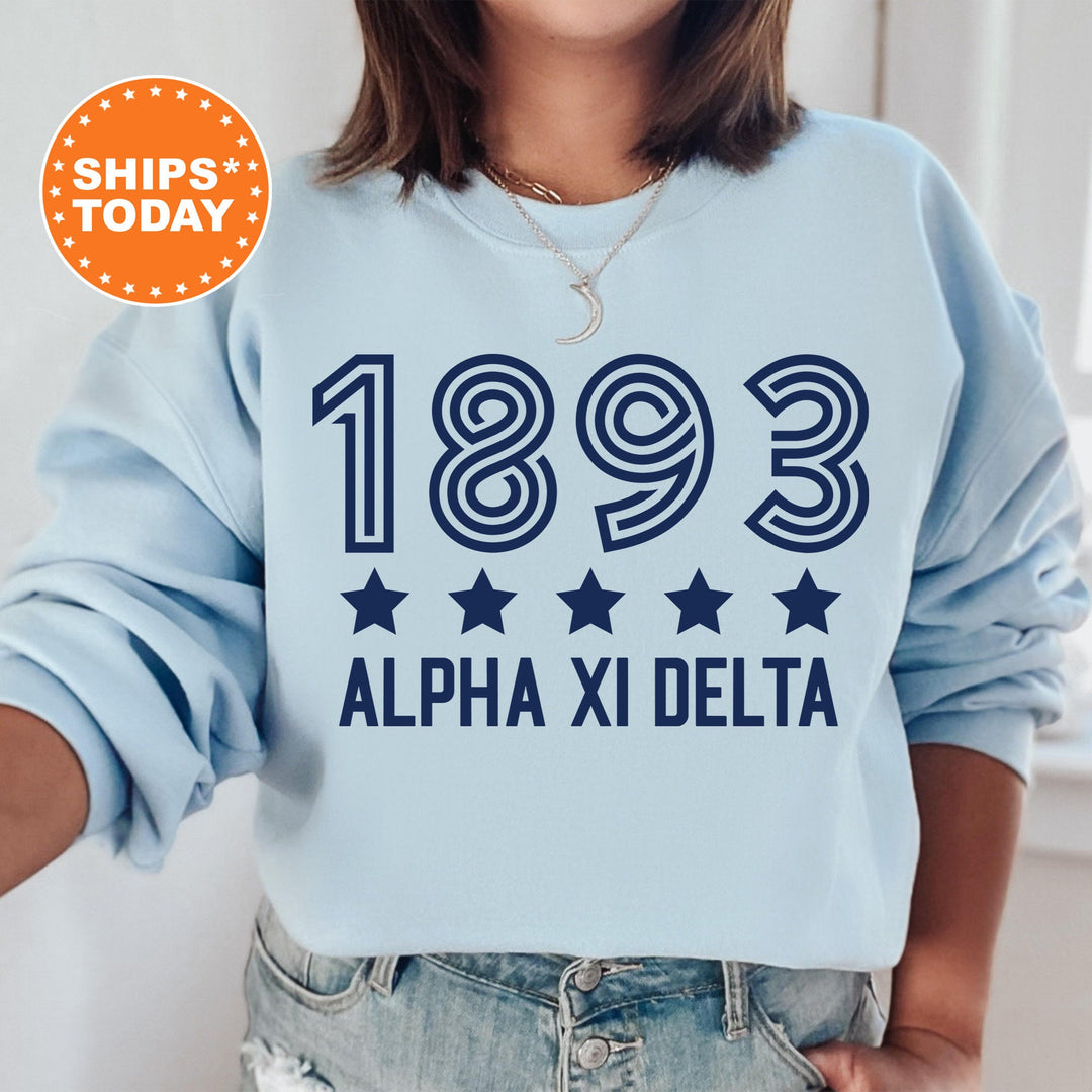 Alpha Xi Delta Star Girls Sorority Sweatshirt | AXID Sorority Merch | Big Little Reveal | Alpha Xi Gifts | College Greek Apparel _ 16518g