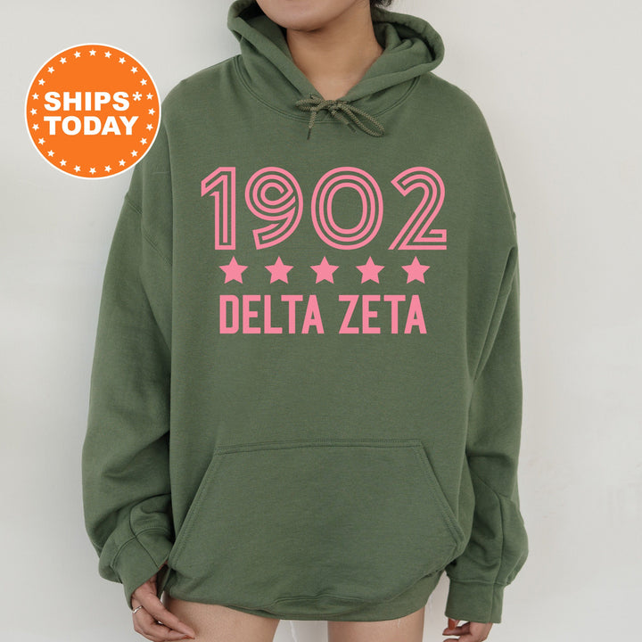 Delta Zeta Star Girls Sorority Sweatshirt | Dee Zee Sorority Merch | Big Little Reveal Sorority Gifts | College Greek Sweatshirt _ 16523g