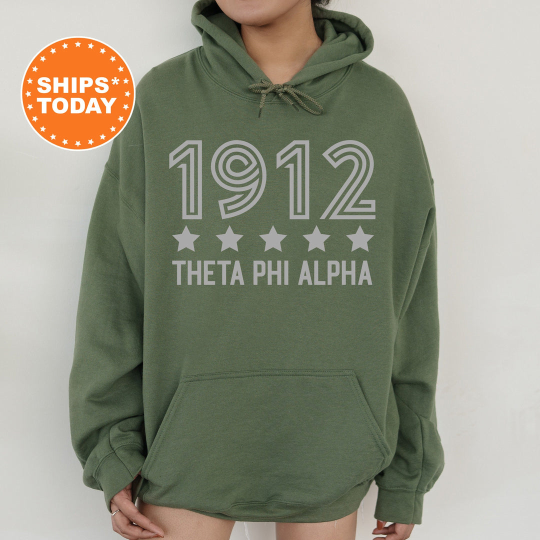 Theta Phi Alpha Star Girls Sorority Sweatshirt | Theta Phi Sorority Merch | Big Little Reveal Gifts | College Greek Sweatshirt _ 16534g