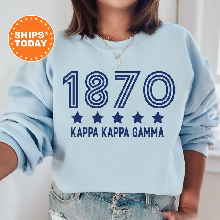 Kappa Kappa Gamma Star Girls Sorority Sweatshirt | KAPPA Sorority Merch | Big Little Reveal Gifts | College Greek Sweatshirt _ 16527g