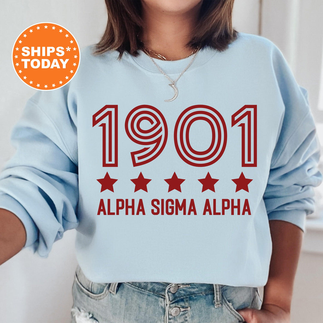 Alpha Sigma Alpha Star Girls Sorority Sweatshirt | Sorority Merch | Big Little Reveal Sorority Gifts | College Greek Sweatshirt _ 16516g