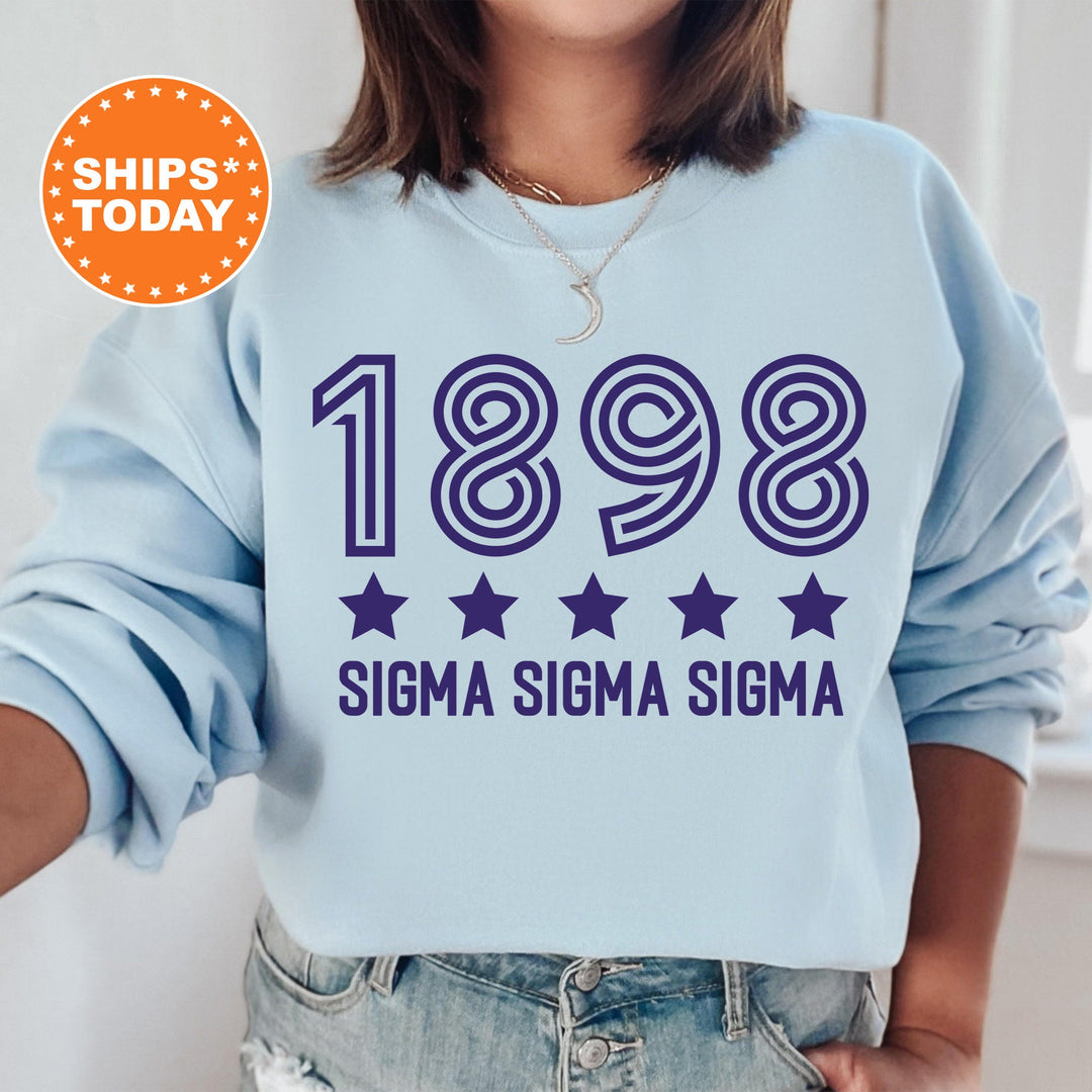 Sigma Sigma Sigma Star Girls Sorority Sweatshirt | Tri Sigma Sorority Merch | Big Little Sorority Gifts | College Greek Sweatshirt _ 16533g