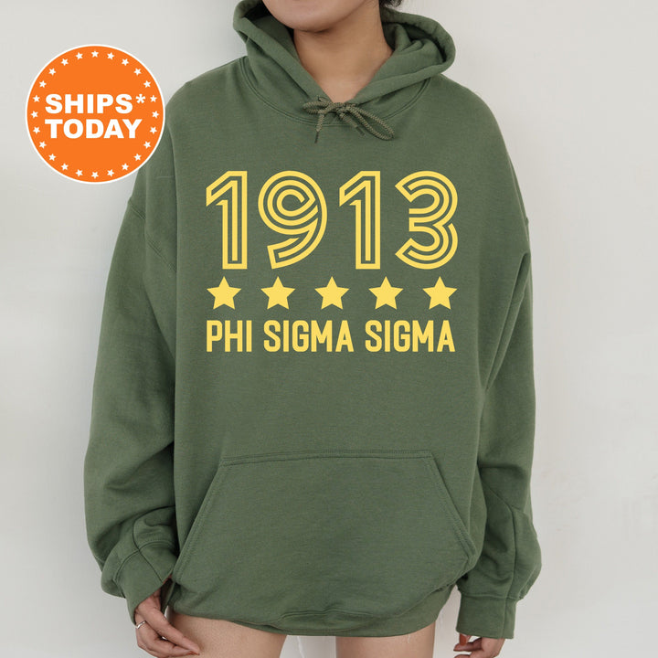 Phi Sigma Sigma Star Girls Sorority Sweatshirt | Phi Sig Sorority Merch | Big Little Reveal Gifts | College Greek Sweatshirt _ 16529g