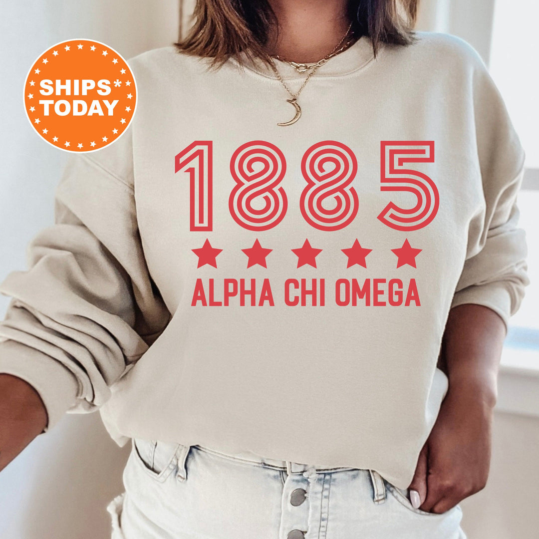Alpha Chi Omega Star Girls Sorority Sweatshirt | Alpha Chi Sorority Merch | Big Little Reveal Gifts | College Greek Sweatshirt _ 16510g
