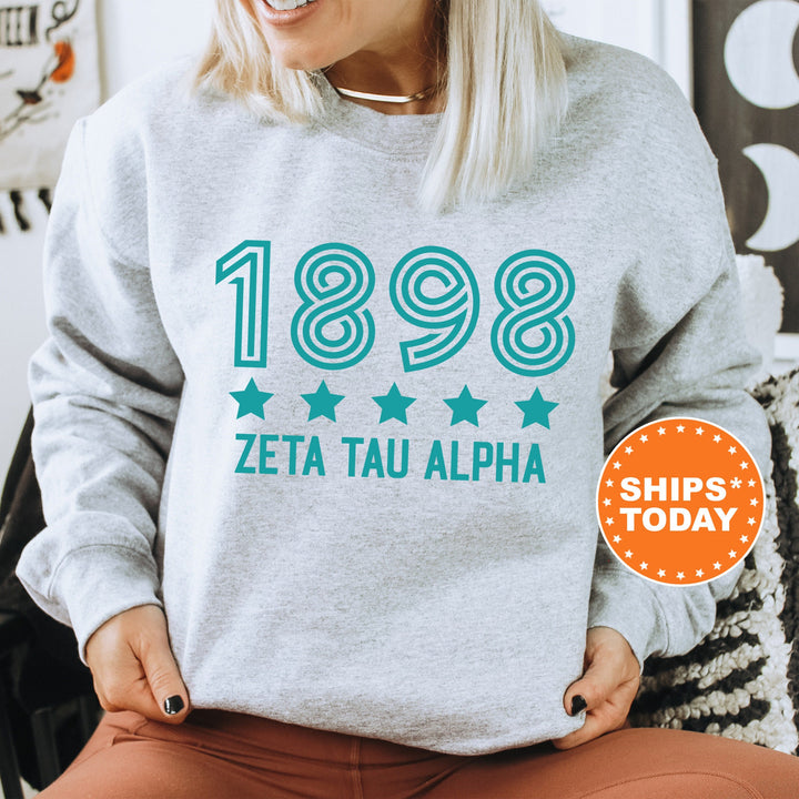 Zeta Tau Alpha Star Girls Sorority Sweatshirt | ZETA Sorority Merch | Big Little Reveal Sorority Gifts | College Greek Sweatshirt _ 16535g