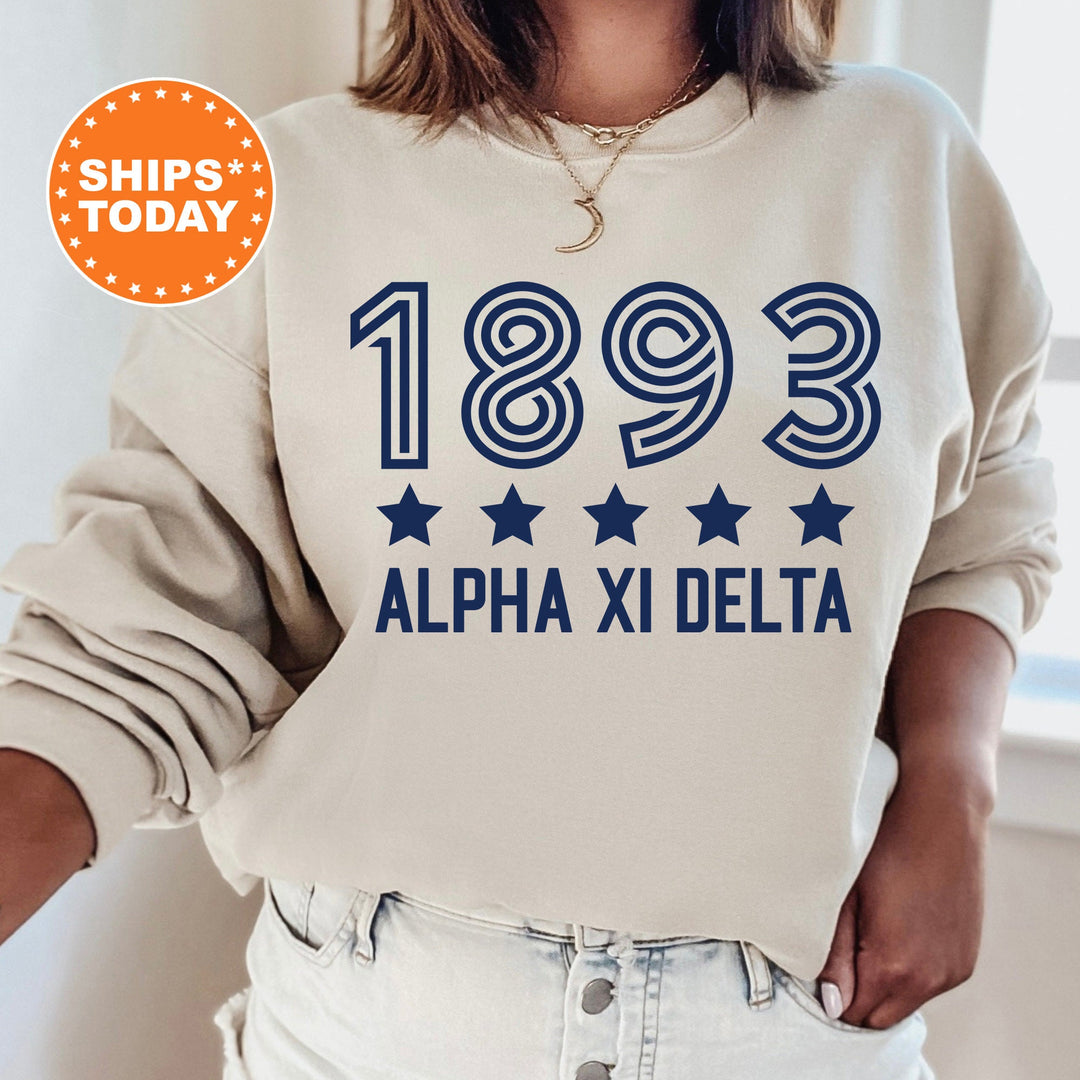 Alpha Xi Delta Star Girls Sorority Sweatshirt | AXID Sorority Merch | Big Little Reveal | Alpha Xi Gifts | College Greek Apparel _ 16518g