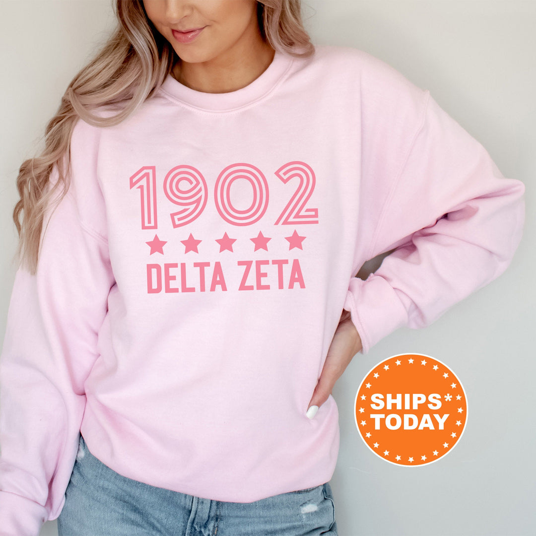 Delta Zeta Star Girls Sorority Sweatshirt | Dee Zee Sorority Merch | Big Little Reveal Sorority Gifts | College Greek Sweatshirt _ 16523g