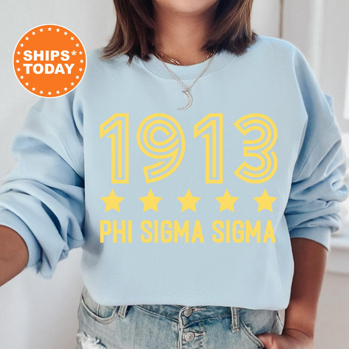 Phi Sigma Sigma Star Girls Sorority Sweatshirt | Phi Sig Sorority Merch | Big Little Reveal Gifts | College Greek Sweatshirt _ 16529g