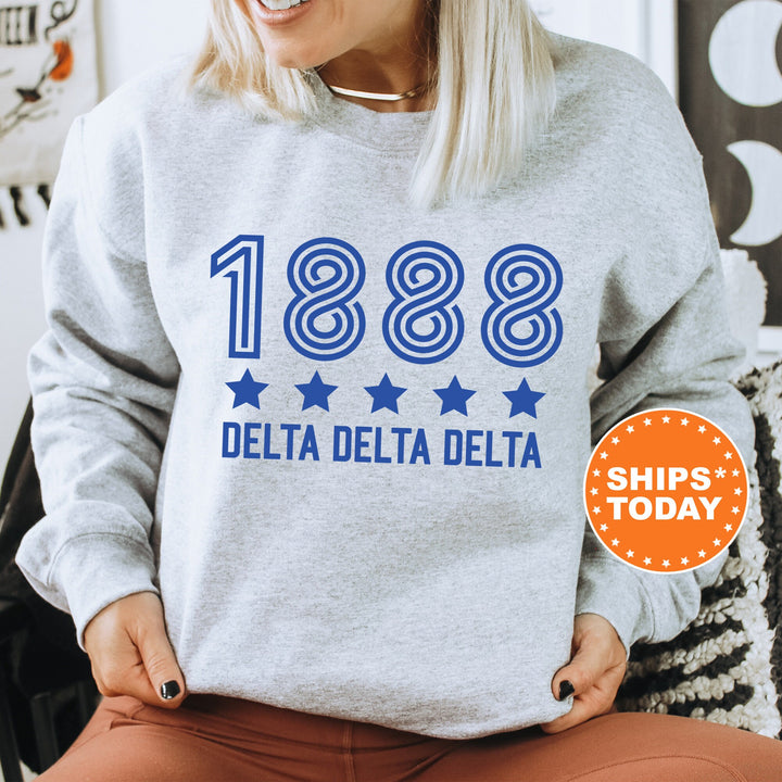 Delta Delta Delta Star Girls Sorority Sweatshirt | Tri Delta Sorority Merch | Big Little Sorority Gifts | College Greek Sweatshirt _ 16520g