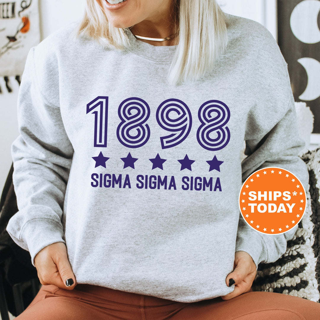 Sigma Sigma Sigma Star Girls Sorority Sweatshirt | Tri Sigma Sorority Merch | Big Little Sorority Gifts | College Greek Sweatshirt _ 16533g