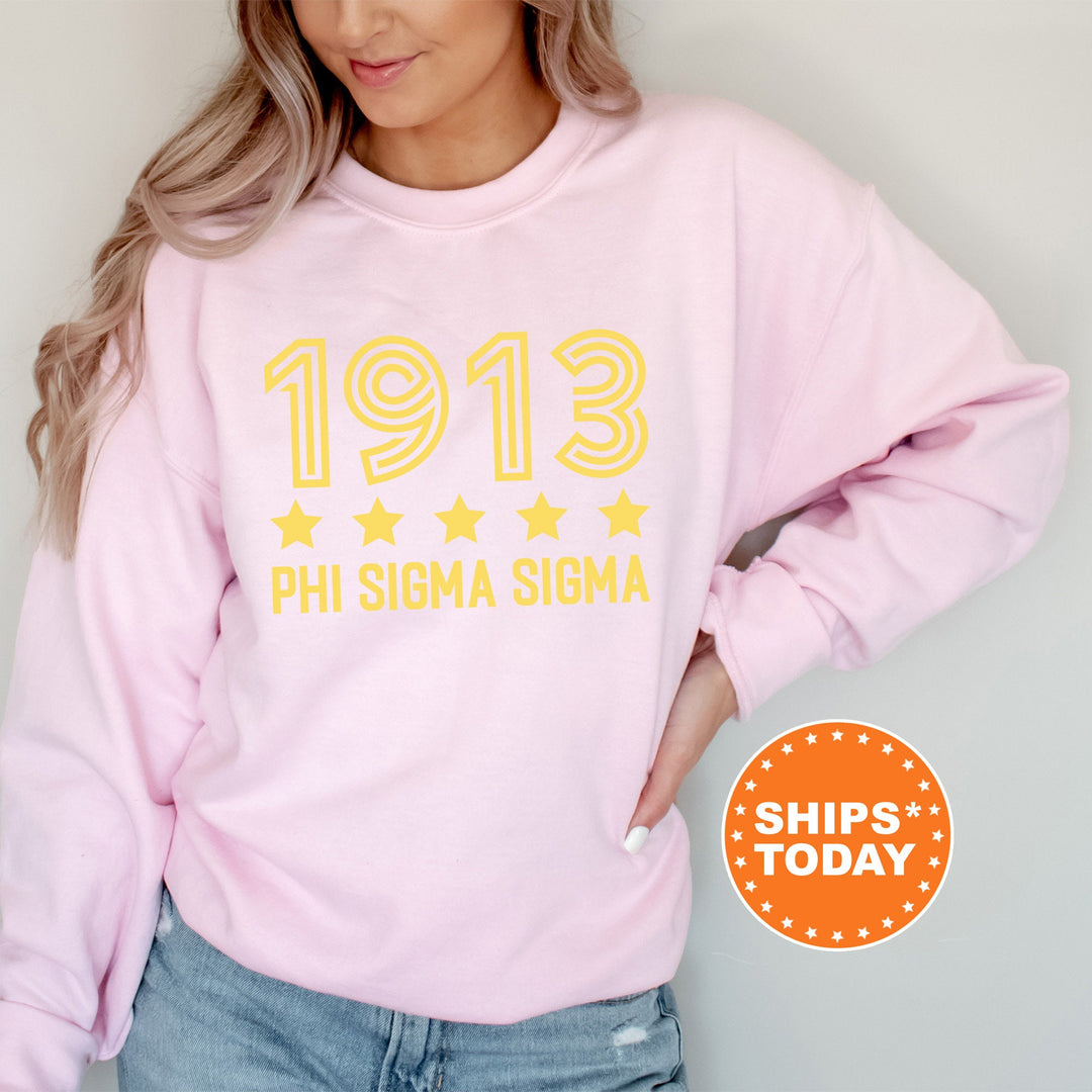 Phi Sigma Sigma Star Girls Sorority Sweatshirt | Phi Sig Sorority Merch | Big Little Reveal Gifts | College Greek Sweatshirt _ 16529g