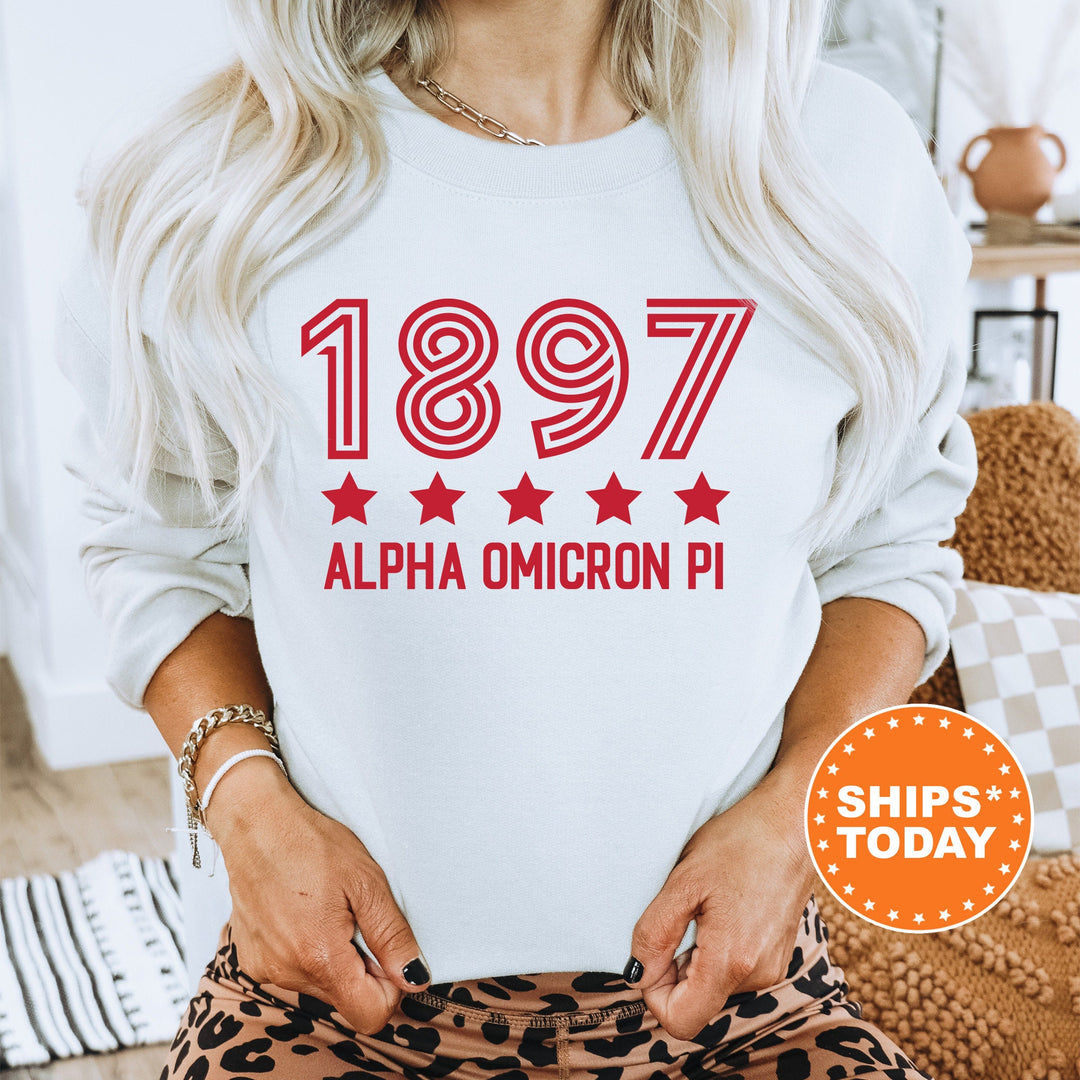 Alpha Omicron Pi Star Girls Sorority Sweatshirt | Alpha O Sorority Merch | Big Little Reveal Gifts | College Greek Sweatshirt _ 16514g