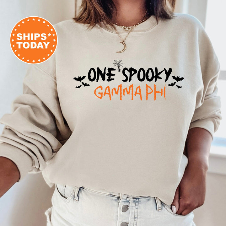 One Spooky Gamma Phi | Gamma Phi Beta Halloween Sorority Sweatshirt | Big Little Reveal Gift | Sorority Merch | Greek Apparel _  17121g