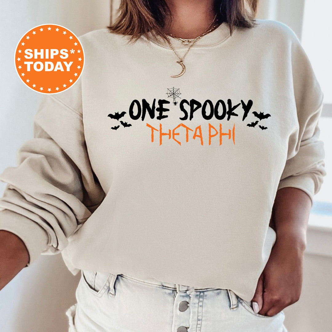 One Spooky Theta Phi | Theta Phi Alpha Halloween Sorority Sweatshirt | Big Little Reveal Gift | Sorority Merch | Greek Apparel _  17131g