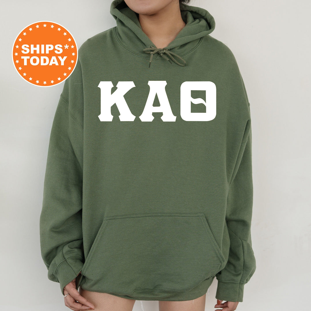 Kappa Alpha Theta Basic Letters Sorority Sweatshirt | Theta Hoodie | Greek Letters | Big Little Reveal | Theta Sorority Letters