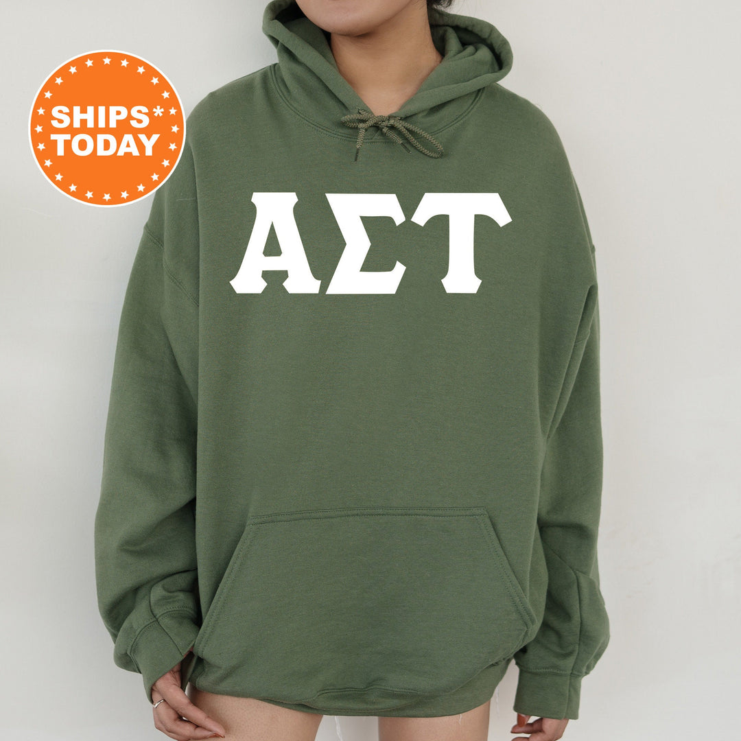 Alpha Sigma Tau Basic Letters Sorority Sweatshirt | AST Sorority Letters | Big Little Gift | Greek Letters | Alpha Sigma Tau Hoodie