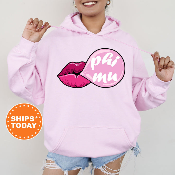 Phi Mu Bubble Gum Sorority Sweatshirt | Phi Mu Sorority Hoodie | Phi Mu Big Little Reveal | Sorority Gifts | Greek Sweatshirt _ 7610g